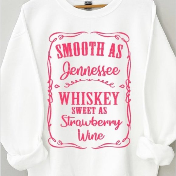 NWT CREW NECK SMOOTH AS WHISKEY - S M L - Picture 2 of 2